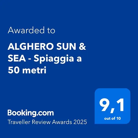 Sun & Sea - Spacious 2 Bedroom 150m Beach, Terrace, Ac, Wifi, Sleeps 6 * Alghero